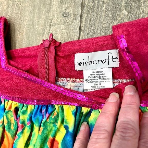 CHASING FIREFLIES Wishcraft Girl's HIPPIE CHICK 70's Halloween COSTUME sz 14 - Picture 4 of 13